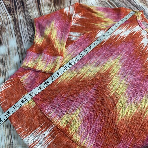 John Paul Richard Size Large Colorful Boho Open Knit Lightweight Sweater Top - Picture 6 of 9